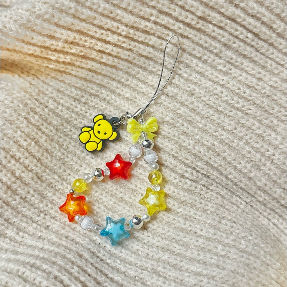 tropical bear keychain phone charm 🧸